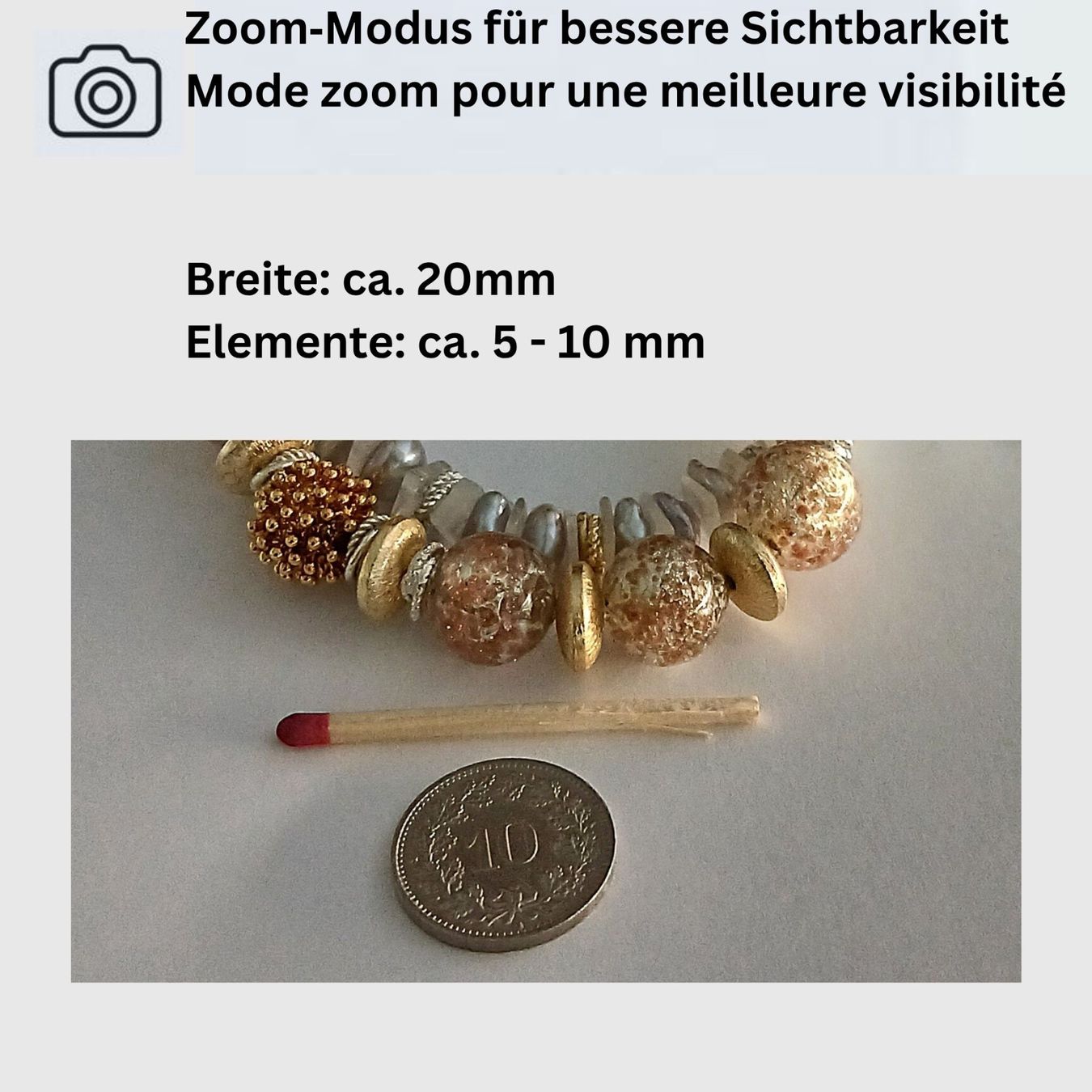 Armbänder & -reifen: Armband elastisch Bracelet élastique Muranoglas Unikat – Neu und originalverpackt aus Lütisburg von Emarra 6