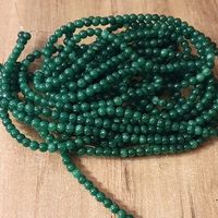 1 Strang Natürliche Grüne Smaragd Jade 4 mm