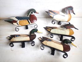 5 Ente Blechente Garten Deko England Metall Vintage