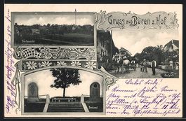 Büren z. Hof, Denkmal, Dorfplatz mit Ku
