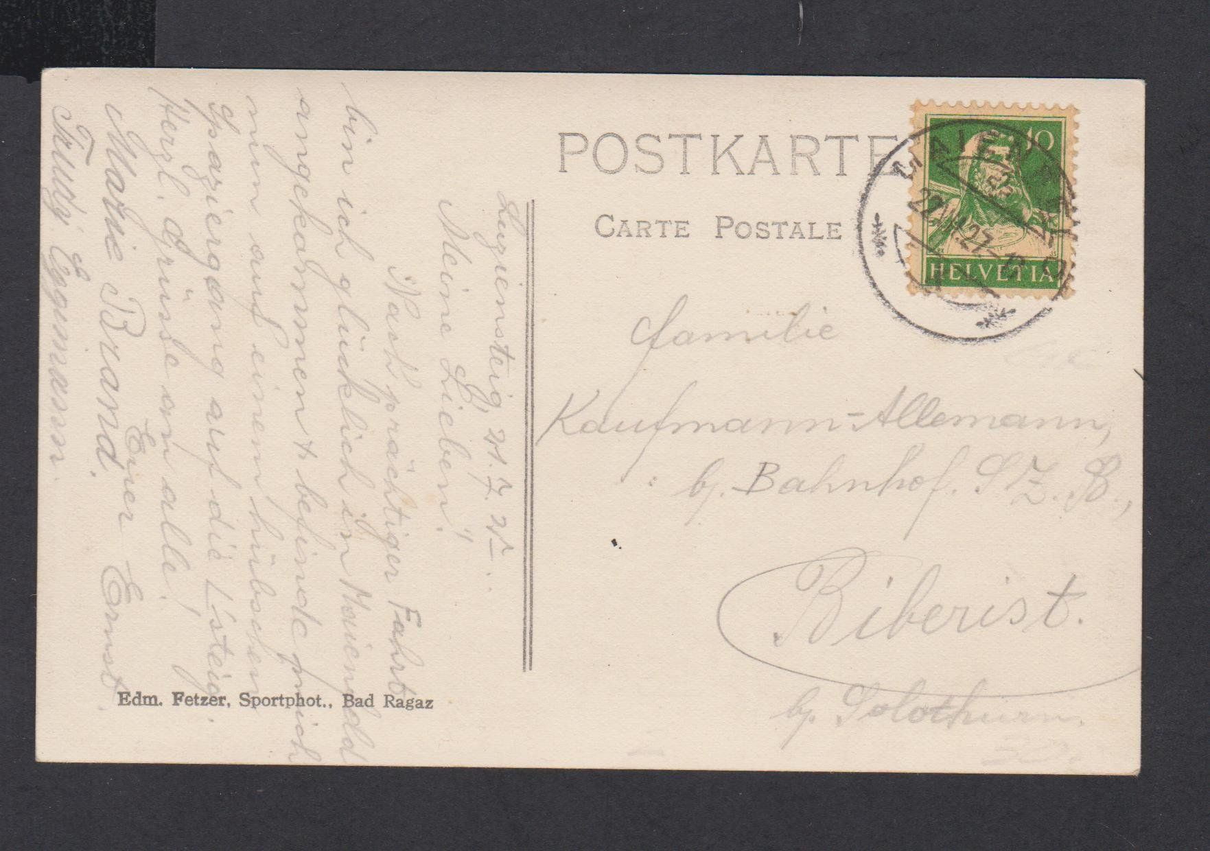 Cartoline postali: Festung Luziensteig   :   alte Ansichtskarte von 1927 – Usato da Vitznau venduto da Ropaku 2