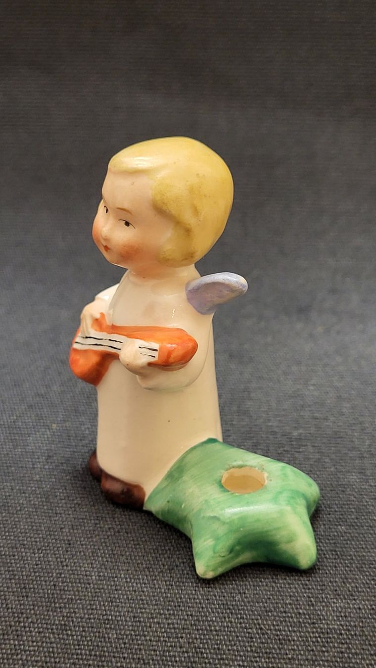 Hummel Statuette: Hummel-Engeli mit Gitarre/ Kerzenständer – Usato da Basel venduto da spinne02 4