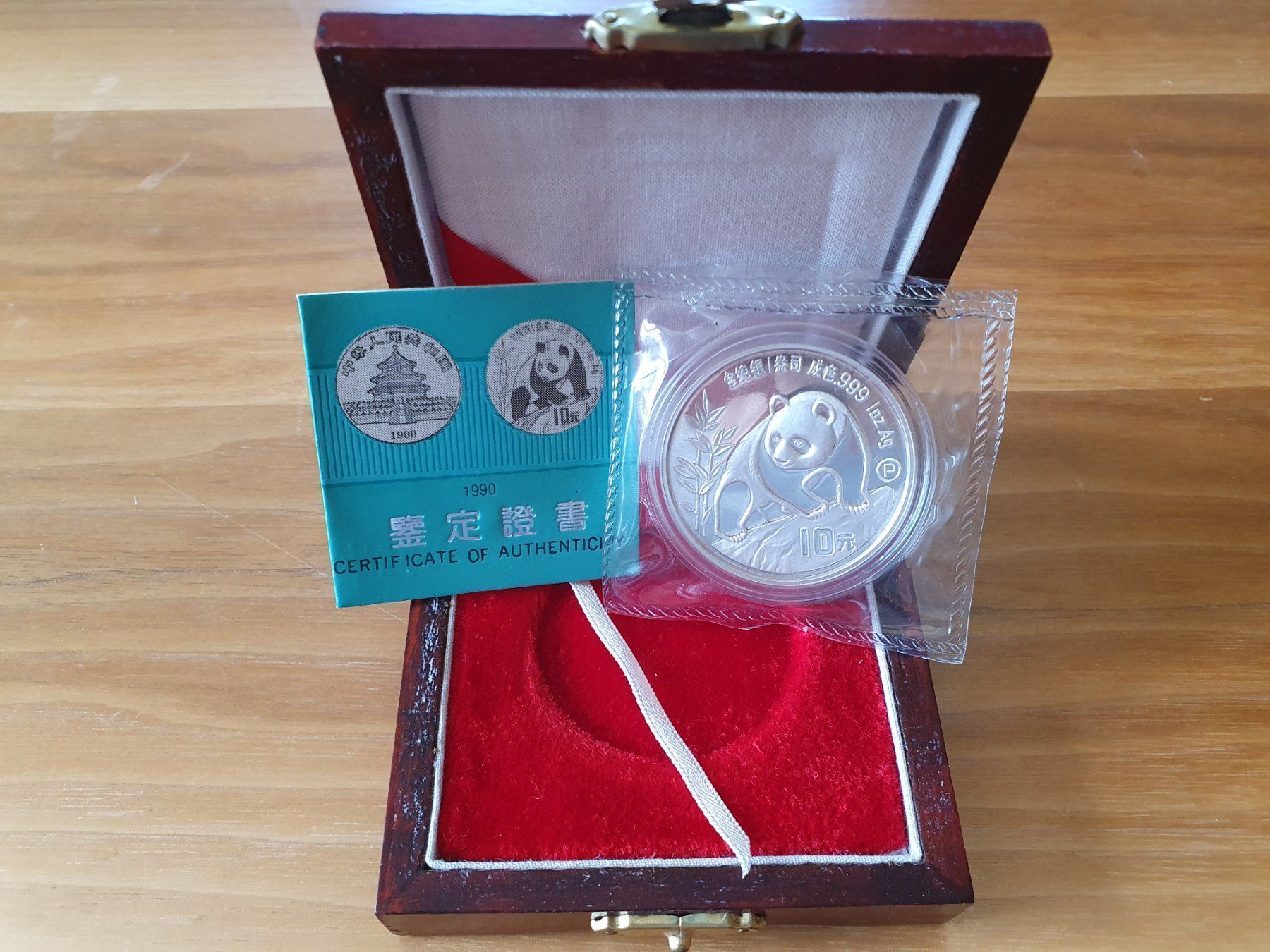Toutes les monnaies: China Panda Silber 1990 Proof PP 1 Unze – D'occasion à Steinhof SO par eng_ljl7