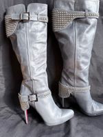 Bottes Paciotti en cuir gris