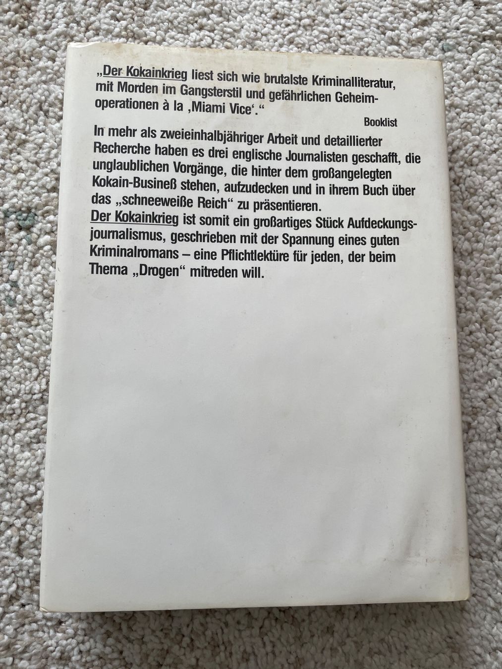 Bücher: Der Kokain Krieg - Spannender Tatsachenroman – Gebraucht aus Sargans von Didis 1