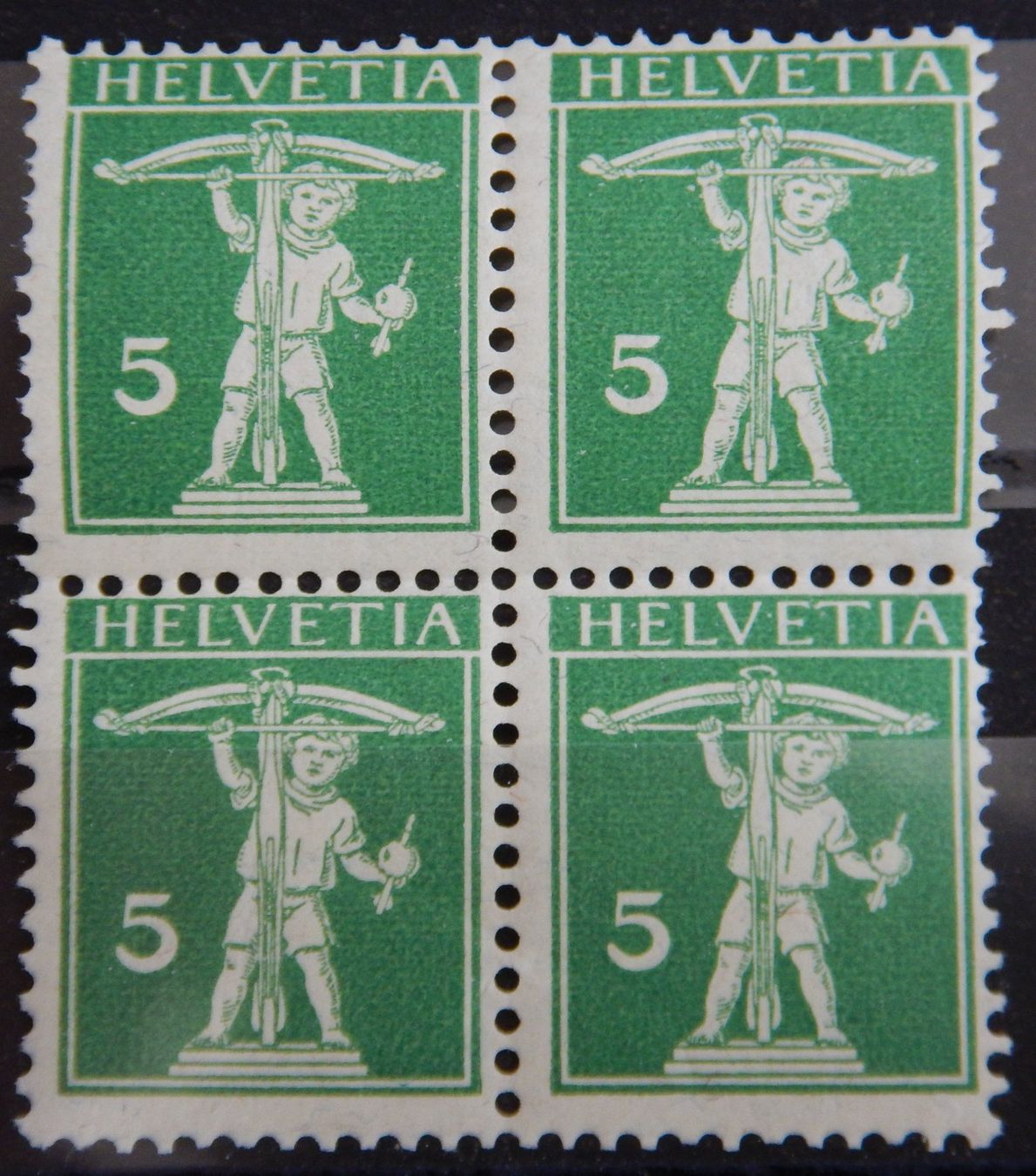 Tutti i francobolli: Schweiz Kat. 119 ** 1909 Kat. 160 Fr. – Usato da Zürich venduto da Muehlekauf