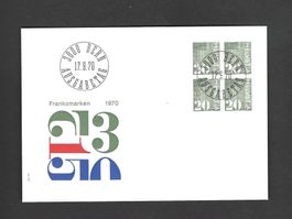 CH FDC Viereblock 1970