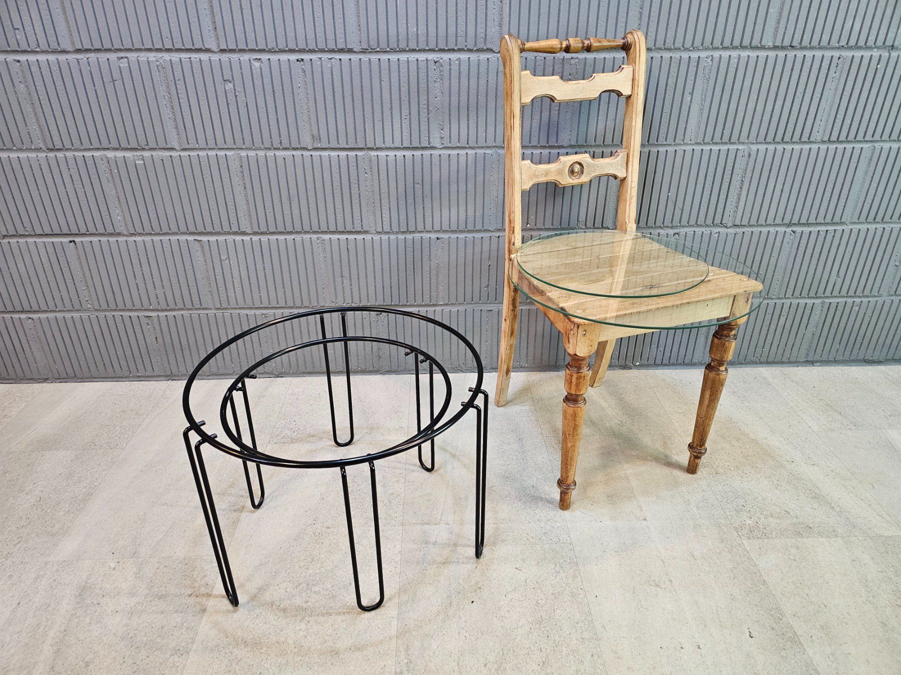 Tavoli: 1980 Wire Nesting Tables, Satztisch, Coffee-Table Glastische – Usato da Nottwil venduto da Wondewa-Shop 3