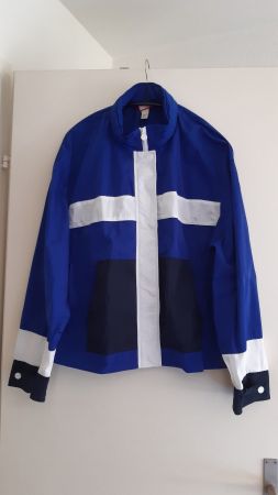 HUNTER Jacke blau mit Kapuze im Kragen, Grösse XL