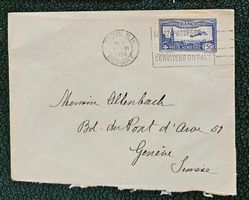 FRANCE lettre poste aérienne Paris - Genève, 1933