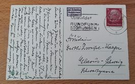 Postkarte 1939 DR nach Glarus
