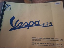 Vespa 125 cc betriebsanleitung oldtimer notice d'entretien 