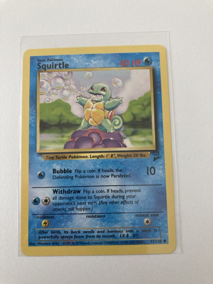Pokémon Carte collezionabili: Squirtle 93/130 - Base Set 2 EN – Nuovo (secondo la descrizione) da Wohlen AG venduto da Liridon22
