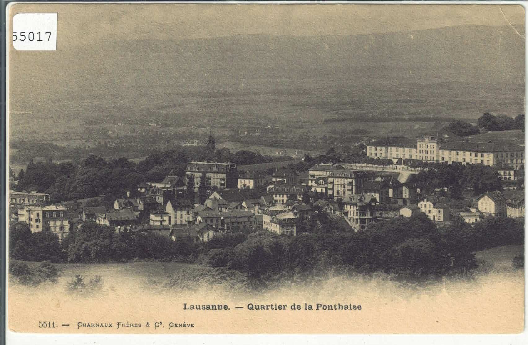 Cartoline postali: Lausanne - Quartier de la Ponthaise – Usato da Ettingen venduto da Kartenplanet
