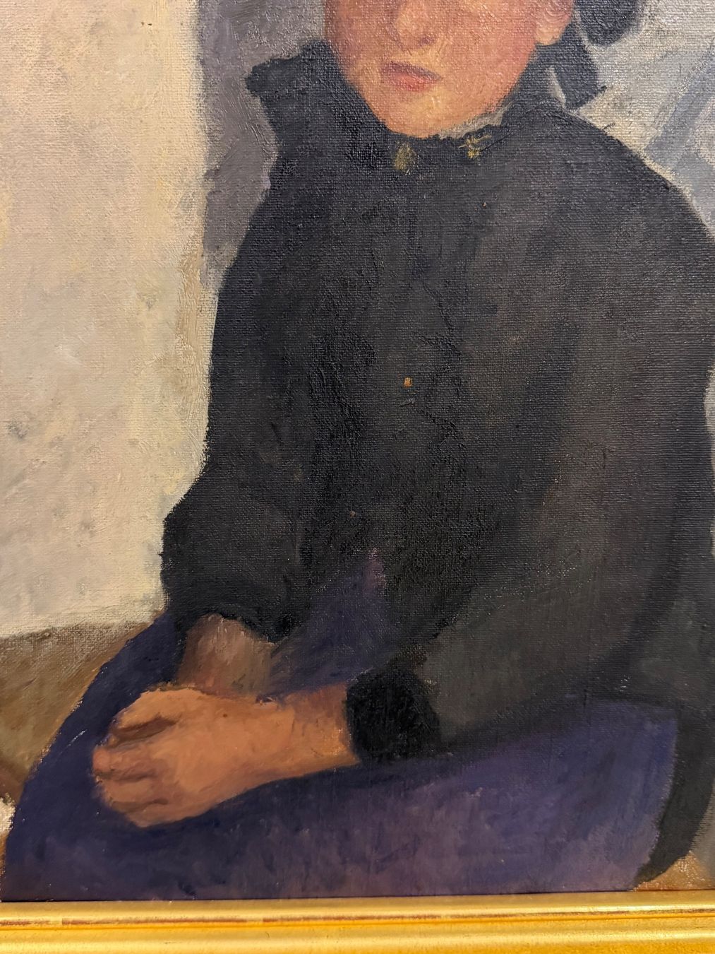 Gemälde: Gemälde "Mädchen mit Hut" Öl auf Leinwand – Gebraucht aus Basel von PAUL_ART 3