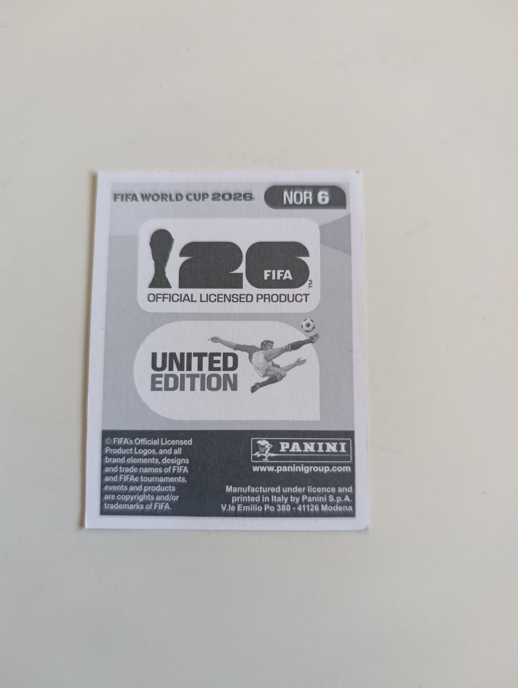 Panini Carte collezionabili: Panini World Cup 2026 NOR 6 – Nuovo (secondo la descrizione) da Lavey-Village venduto da pas_7xd2 1