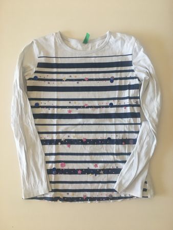 Girls' Long Sleeve Striped Shirt -  128 - EUC