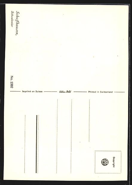 Cartoline postali: Schaffhausen, Strassenpartie mit Blick n – Usato da Berlin venduto da bartko-reher 1