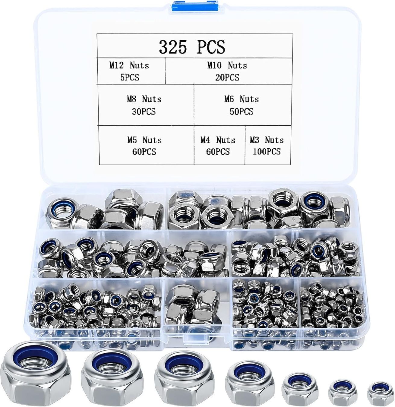 Componenti elettronici: Sicherungsmuttern M3,M4,M5,M6,M8,M10,M12 Sortiment – Nuovo e nell'imballaggio originale da Hundwil venduto da Mr.Wong