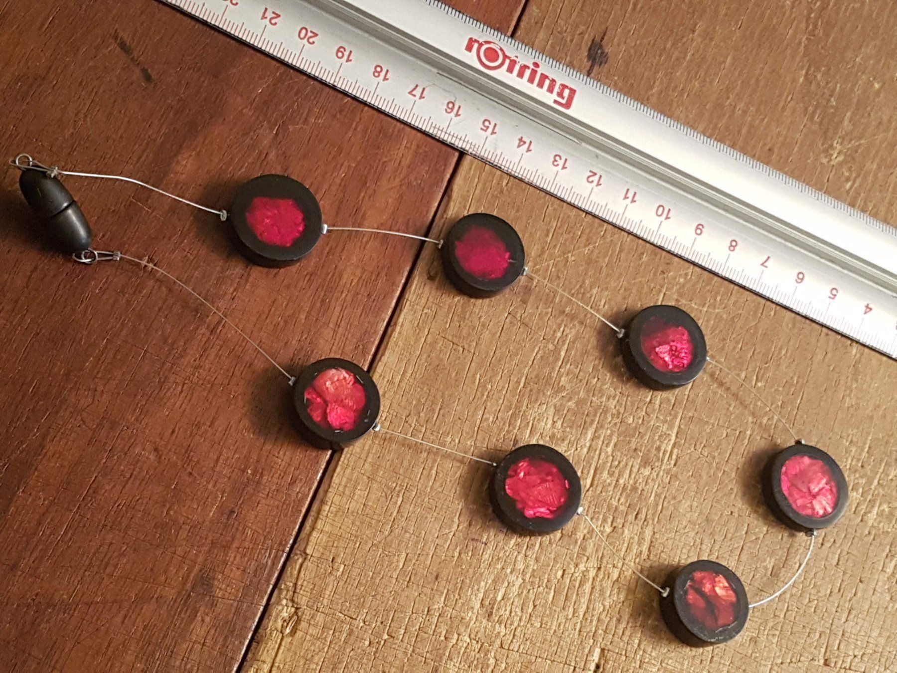 Ketten: Kette m. rot-schwarzen Glitzer-Rondellen – Gebraucht aus Ettingen von Maranathatalitha 6