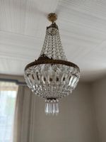 Magnifique lustre cristal bronze 90cmx35cm montgolfiere