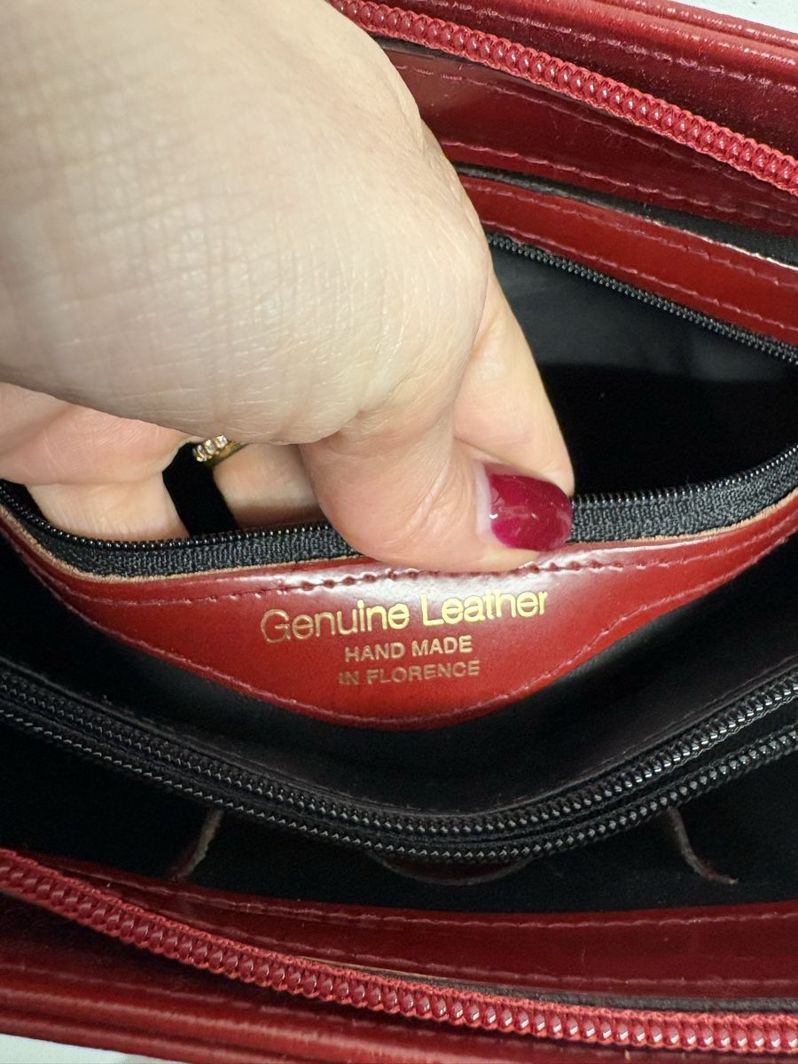 Taschen für Damen: Simone Firenze Elegante Ledertasche rot Schultertasche – Neu (gemäss Beschreibung) aus Regensdorf von secondchancefashion 6