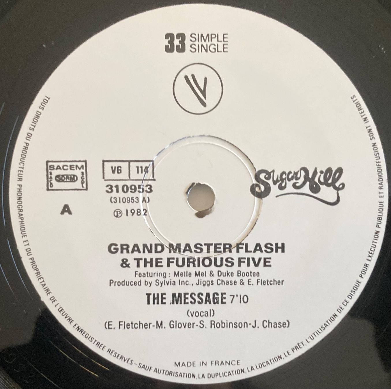 Dischi in vinile: GRANDMASTER FLASH & THE FURIOUS FIVE - THE MESSAGE – Usato da Poliez-Pittet venduto da Newtown-Records 2