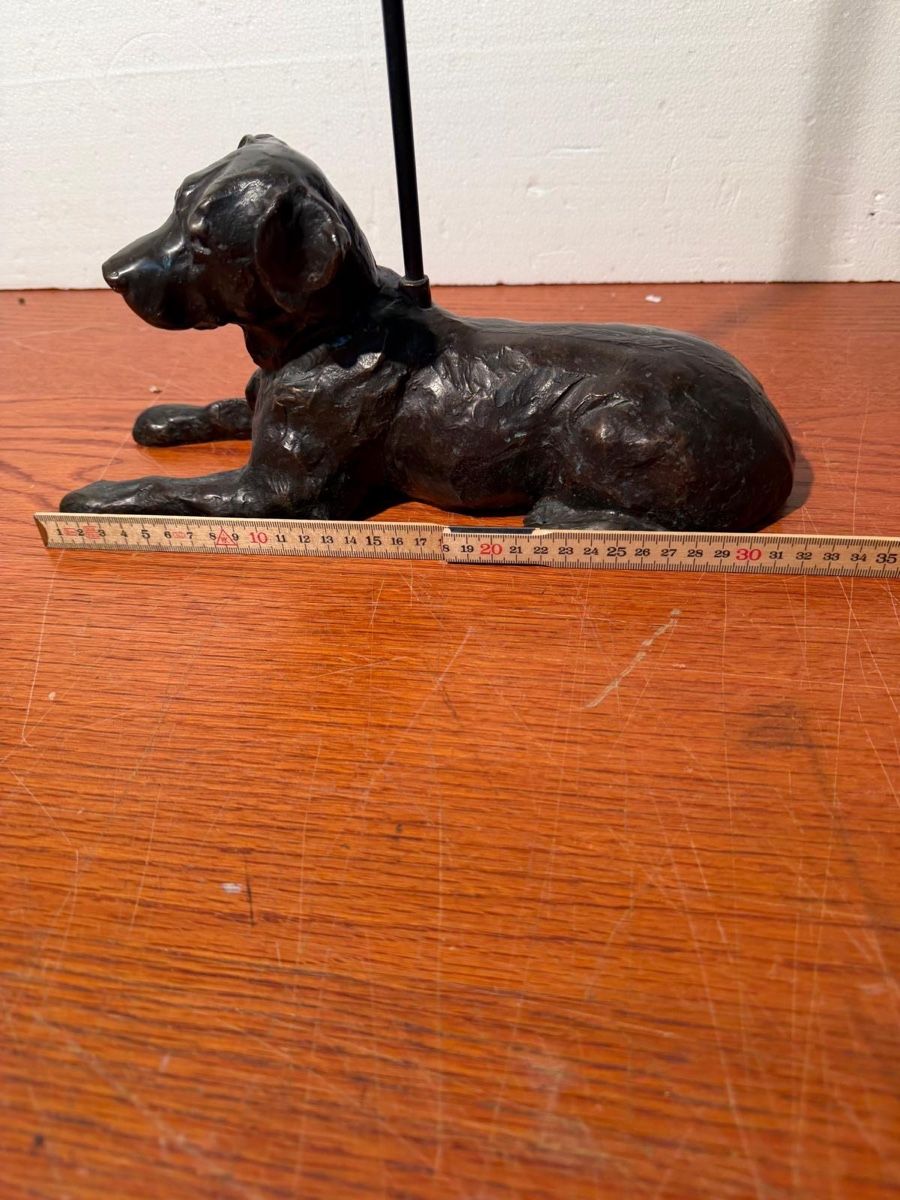 Statuette: Dog shaped door stop black cooper  – Usato da Lausanne venduto da artnouveau04 6