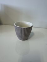 Greengate 7 Tasse grau geriffelt guter Zustand 5er Set