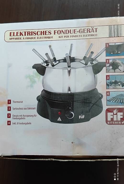 Küchengeräte: Elektrisches Fondue Gerät – Neu und originalverpackt aus Zumikon von Phay