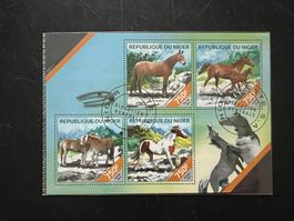 2014 Niger Pferde  Block gest.   (A947)