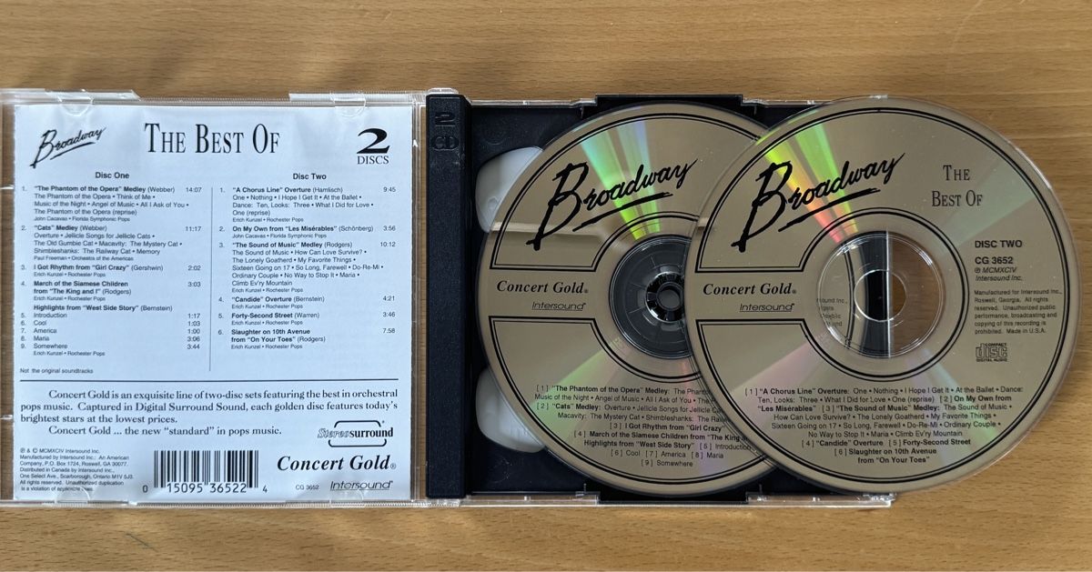 CD: 2CD Broadway :GOLD: Surround Sound – Usato da Zürich venduto da tomakomai 2