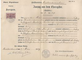 Stempel Marke - Aargau 20 Ct.