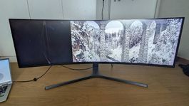 Samsung Bildschirm 32:9, 3840 x 1080 mit Bildschirmsprung