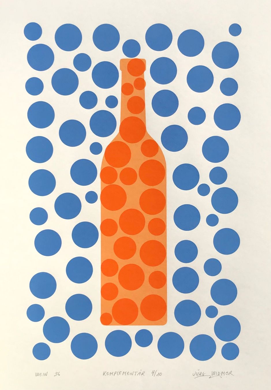 Xilografie: Artwine 36, Jürg Widmer, Siebdruck – Nuovo e nell'imballaggio originale da Seltisberg venduto da quadartswiss