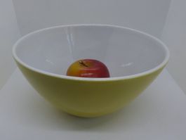 Rössler saladier diamètre 22 cm jaune et blanc