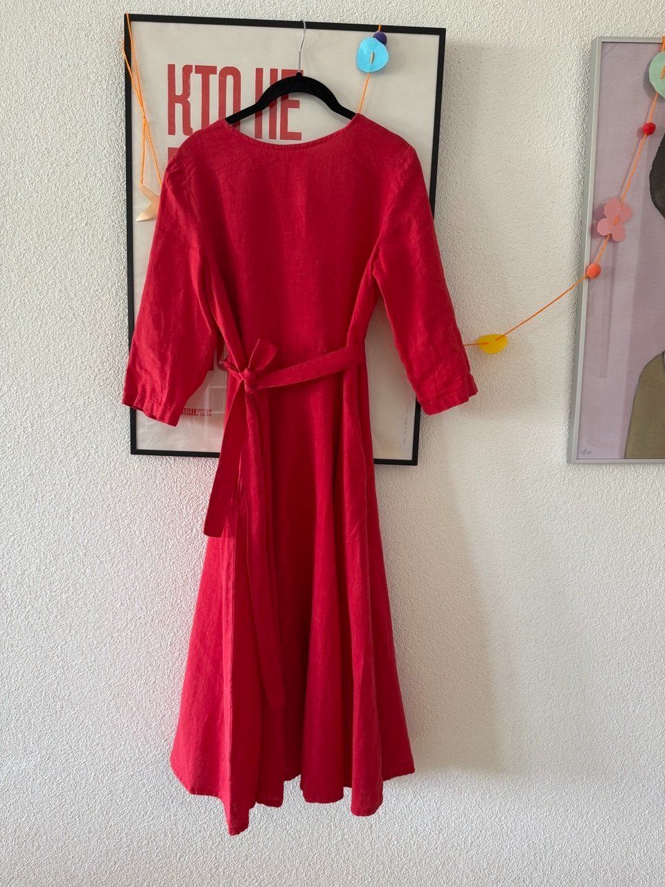 Robes: Red linen dress, size S – D'occasion à Zürich par futurmutur 4