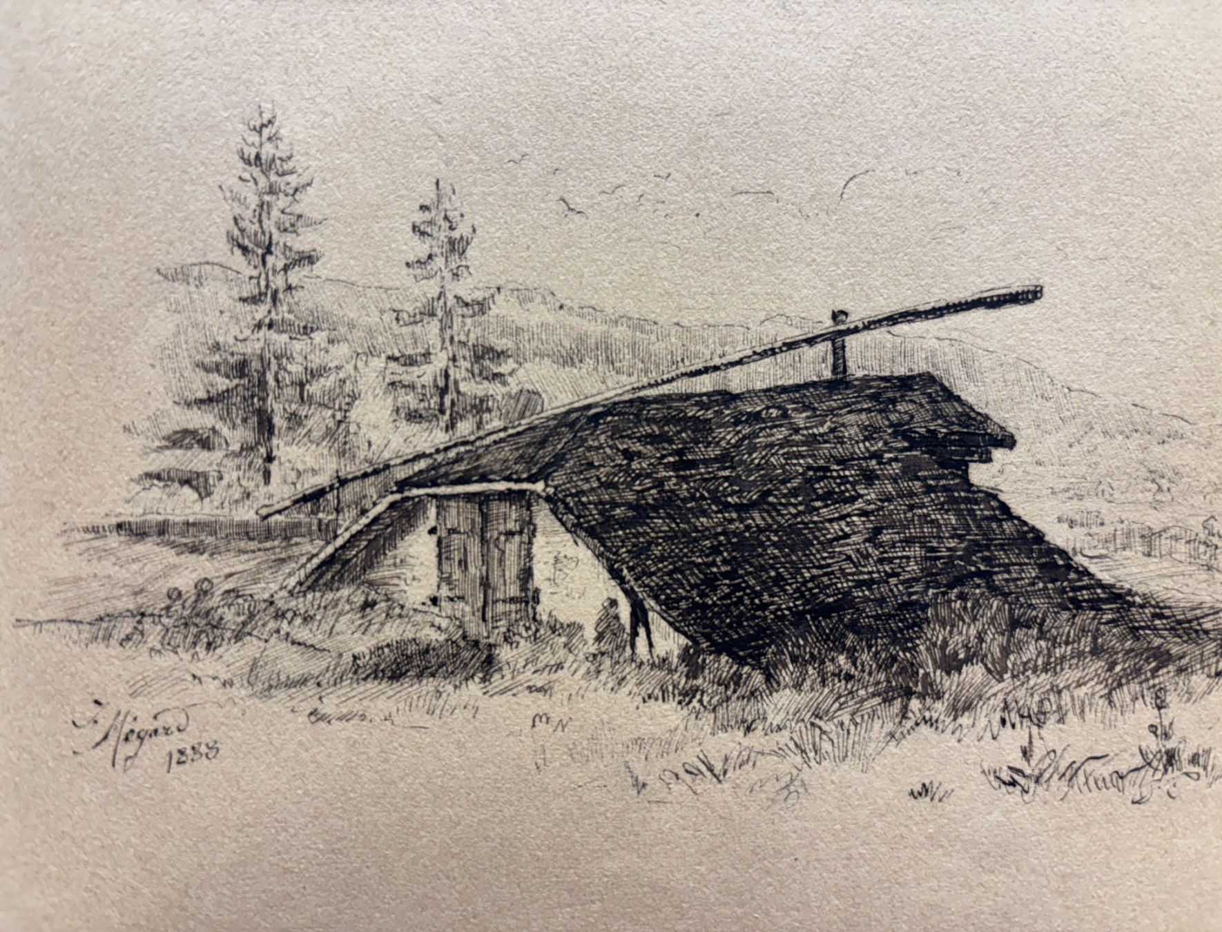 Tableaux: Dessin original de Joseph Mégard, 1888 – D'occasion à Genève par aic_p8ld 2