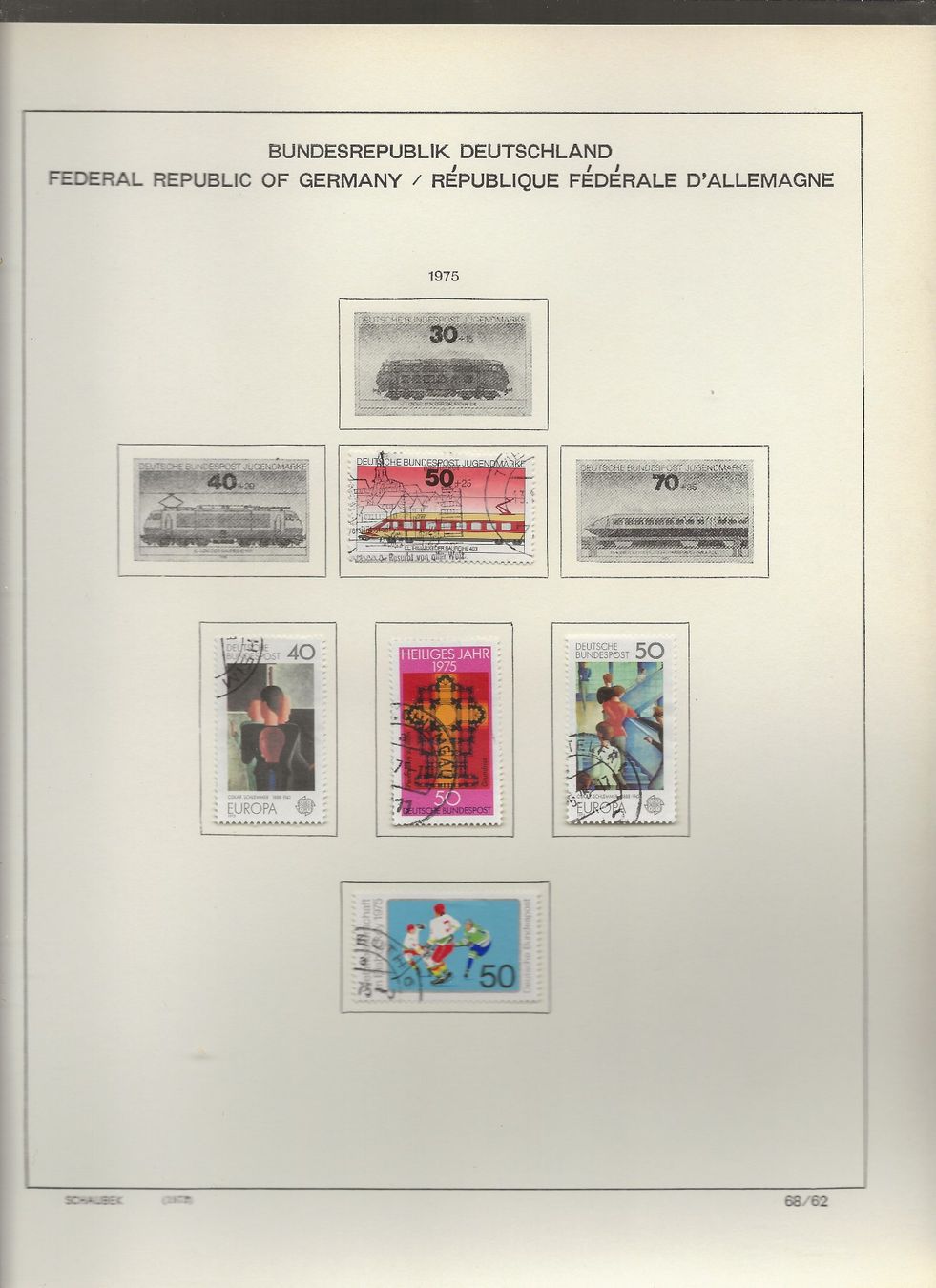 Alle Briefmarken: Marken Deutschland BRD  1975 bis 1976 – Gebraucht aus Au ZH von xelagreb01 2