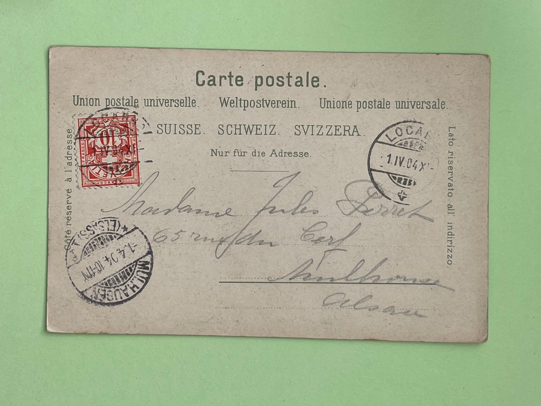 Cartoline postali: Locarno - Piazza grande - vor 1904 – Usato da Steg VS venduto da _vinci_ 1