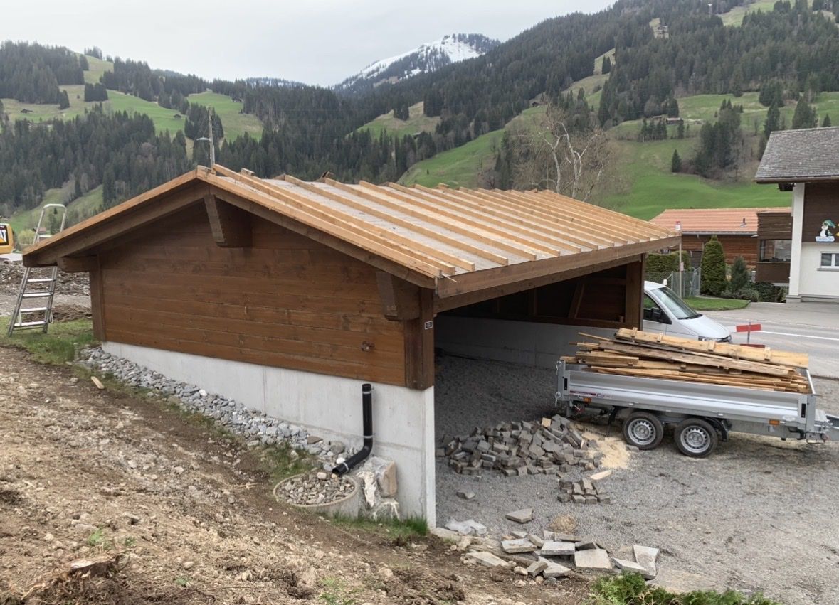 Rifugi: Unterstand Holz Carport Holzkonstruktion – Usato da Zweisimmen venduto da Grubenwald11 1