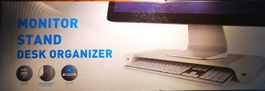 Support écran + organiseur bureau avec chargeur USB