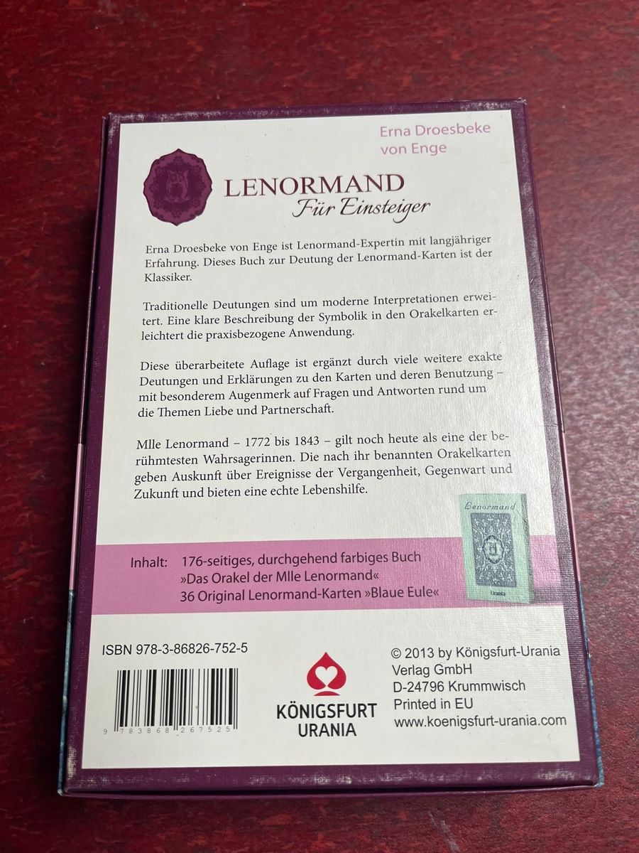 Libri: Lenormand Buch für Einsteiger  – Usato da Wiggen venduto da Antoniotto 1