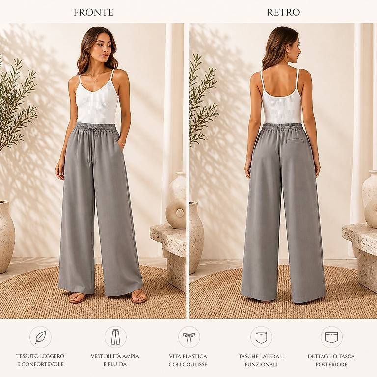 Pantaloni: Pantaloni palazzo MIxeri – Usato da Lugano venduto da mic_zcm7 1