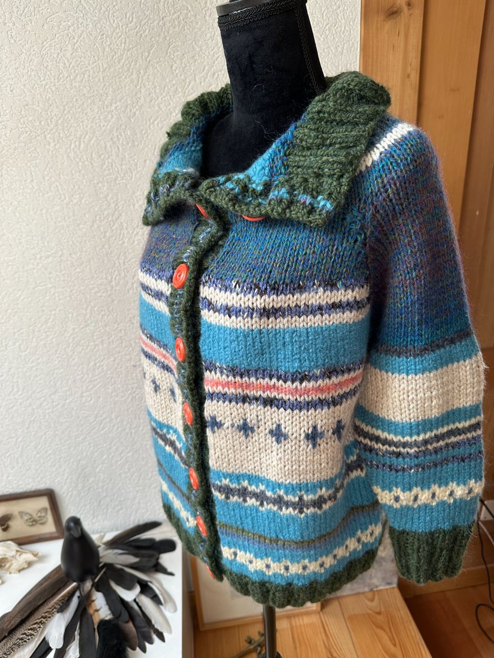 Giacche: Handgestrickte Jacke Wolle - einzigartig! 38/40 – Nuovo (secondo la descrizione) da Gümmenen venduto da FelizitasHermann 5