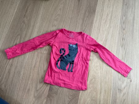 Pinkes VRS Langarmshirt Gr. 98-104 mit cooler Katze für k...