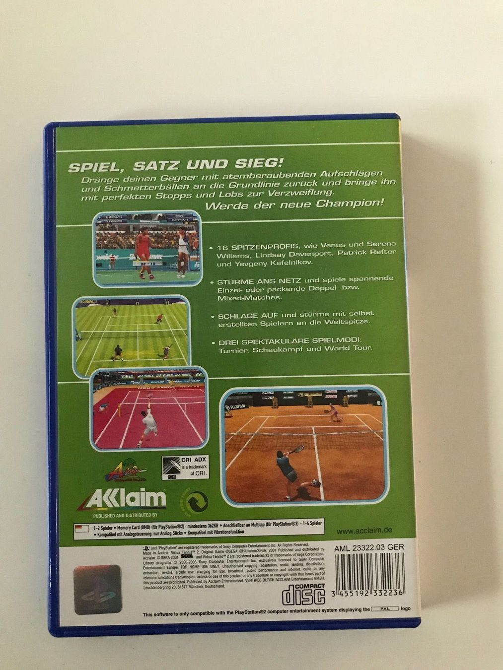 Sony Spiele: PlayStation 2, Virtua Tennis 2 – Gebraucht aus Sirnach von Famisa 1
