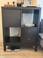 IKEA Kallax Shelf with Base, Doors and Drawers, Black