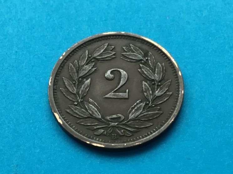 Tutti le monete: 2 Rappen 1925 VZ – Usato da St. Margrethen SG venduto da alfapeugeot10 3