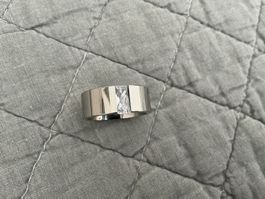 ring, edelstahl mit zirkonia, gr 57, breite 8 mm